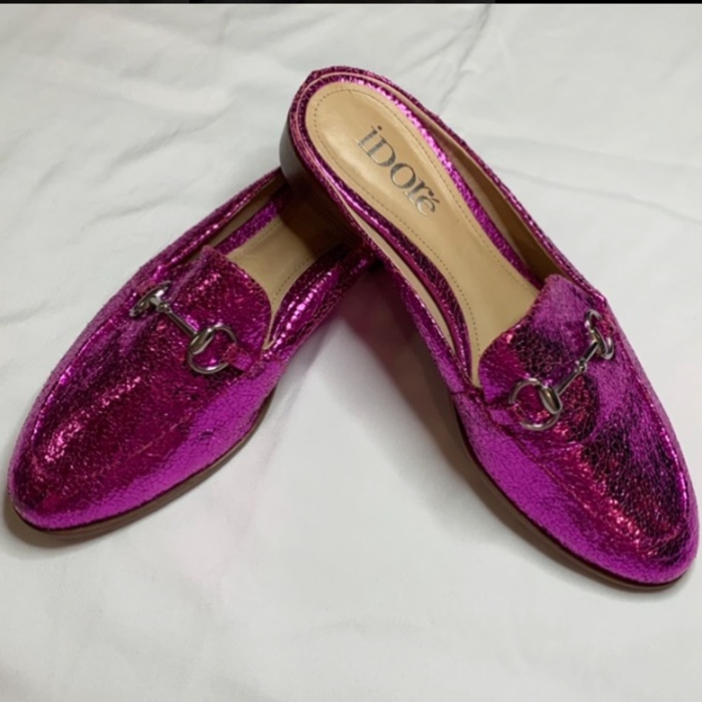 Pink Metallic Slides